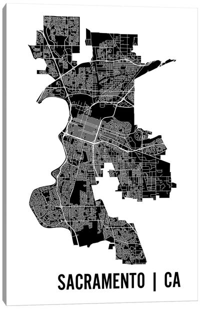 Sacramento Map Canvas Art Print - Mr. City Printing