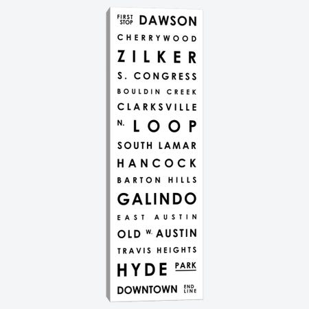 Austin Typographical Neighborhoods Canvas Print #MCP5} by Mr. City Printing Art Print
