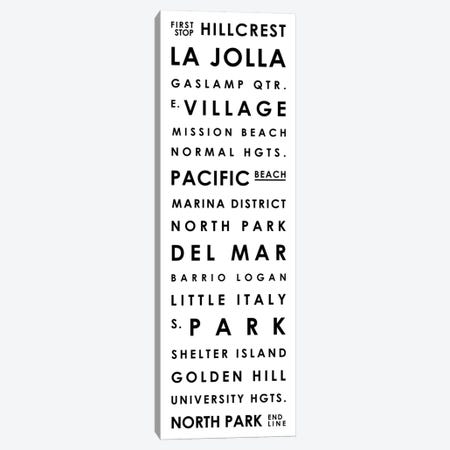 San Diego Typographical Neighborhoods Canvas Print #MCP61} by Mr. City Printing Canvas Art