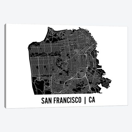 San Francisco Map Canvas Print #MCP62} by Mr. City Printing Canvas Artwork