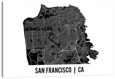 San Francisco Map Canvas Art Print - San Francisco Art