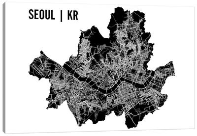 Seoul Map Canvas Art Print - South Korea