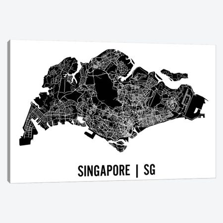 Singapore Map Canvas Print #MCP68} by Mr. City Printing Canvas Artwork