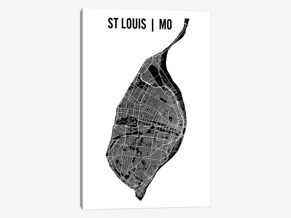 St. Louis Map by Mr. City Printing 1-piece Art Print