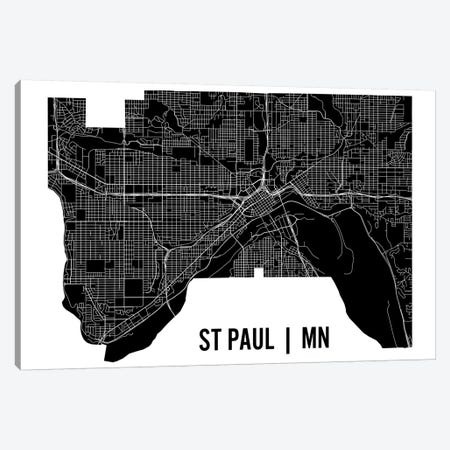 St. Paul Map Canvas Print #MCP71} by Mr. City Printing Canvas Art Print
