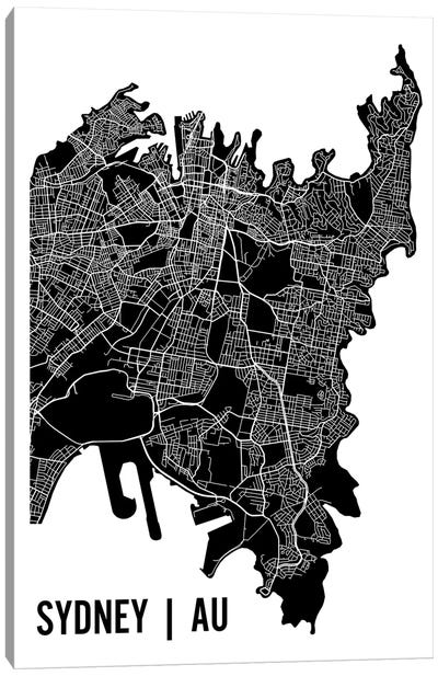 Sydney Map Canvas Art Print - Mr. City Printing