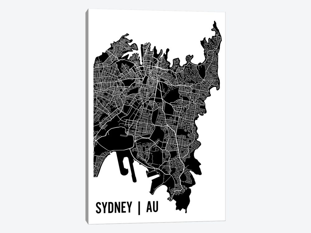 Sydney Map by Mr. City Printing 1-piece Canvas Art