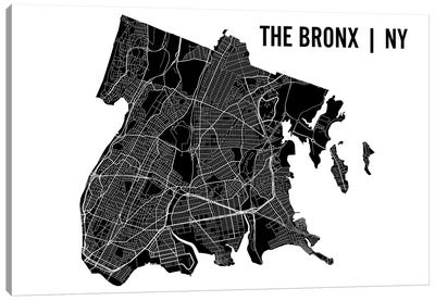 The Bronx Map Canvas Art Print - Urban Maps