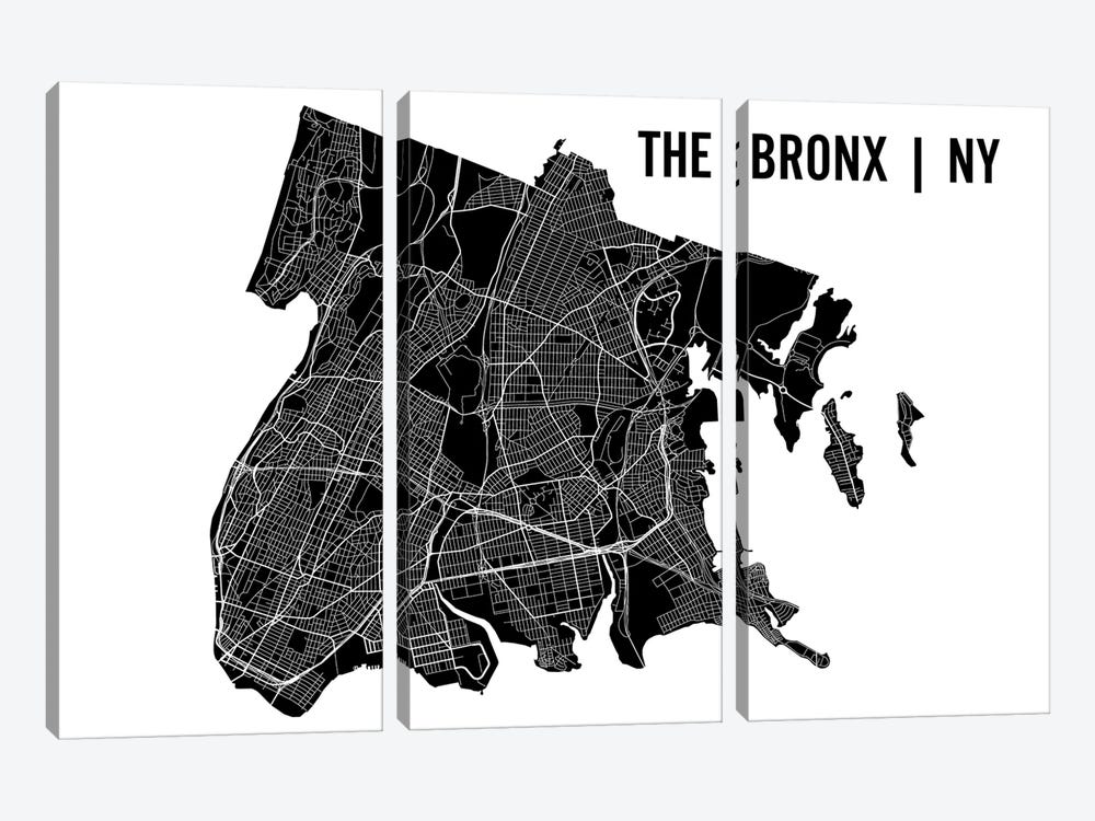 The Bronx Map by Mr. City Printing 3-piece Art Print