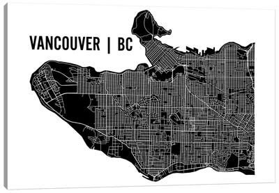 Vancouver Map Canvas Art Print - British Columbia Art
