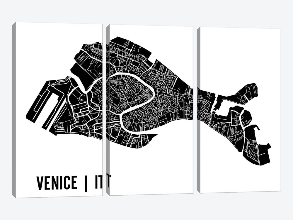 Venice Map by Mr. City Printing 3-piece Art Print