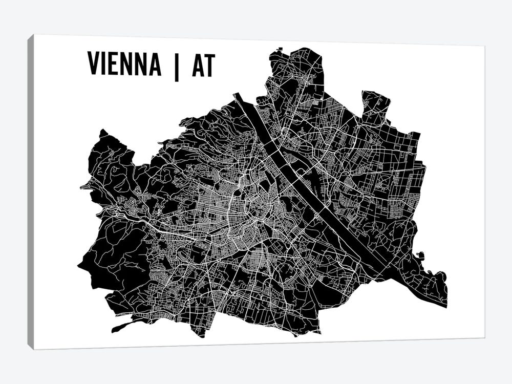 Vienna Map by Mr. City Printing 1-piece Canvas Wall Art