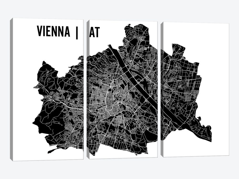 Vienna Map by Mr. City Printing 3-piece Canvas Artwork