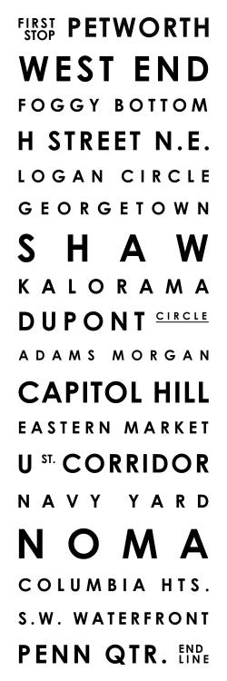 Washington D.C. Typographical Neighborhoods