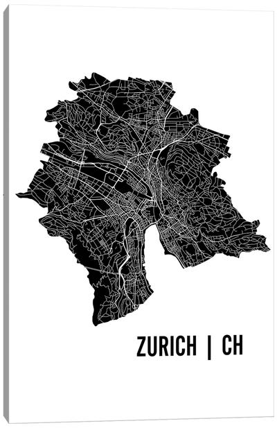 Zurich Map Canvas Art Print - Zurich Art