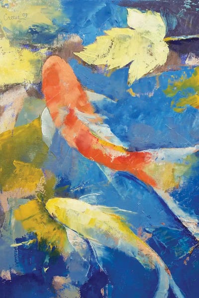 Autumn Koi Garden by Michael Creese framed wall art