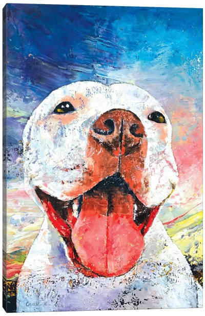 Pitbull Canvas Art Print - Michael Creese
