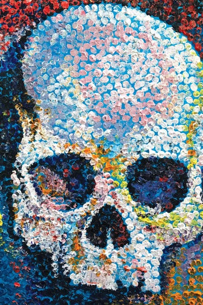 Pointillism Skull by Michael Creese art print