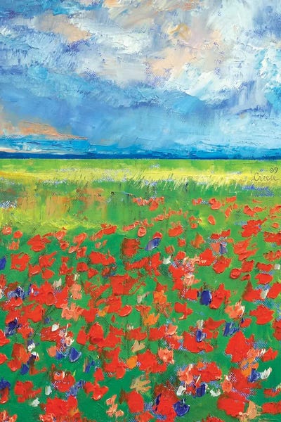 Poppy Field by Michael Creese framed wall art