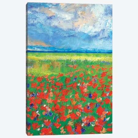 Poppy Field Canvas Print #MCR105} by Michael Creese Art Print