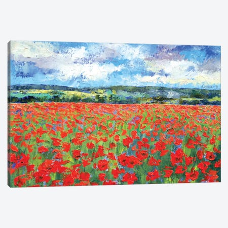Poppy Painting Canvas Print #MCR107} by Michael Creese Canvas Print