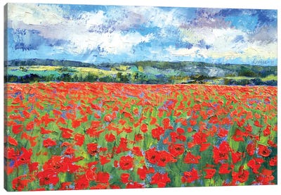 Poppy Painting Canvas Art Print - Michael Creese