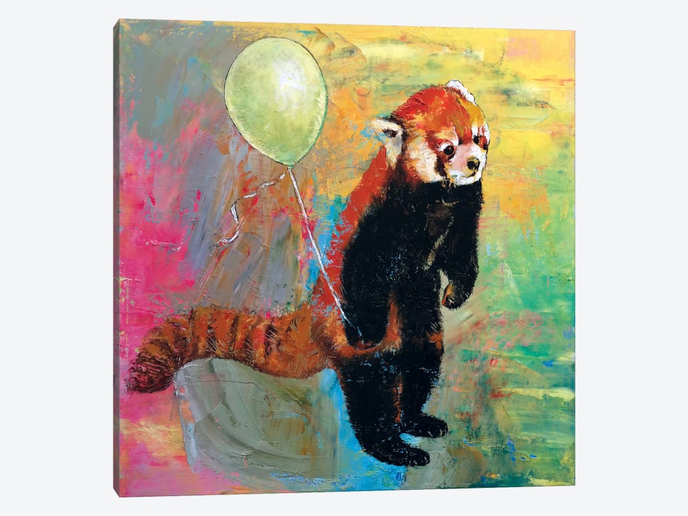 Red Panda Balloon by Michael Creese 1-piece Canvas Print