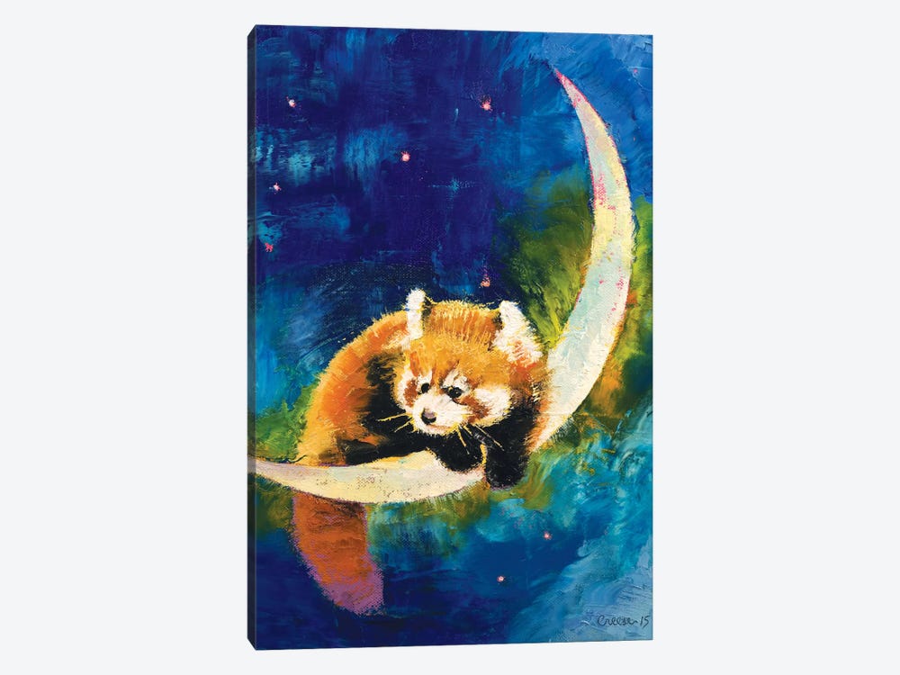 Red Panda Moon by Michael Creese 1-piece Canvas Print