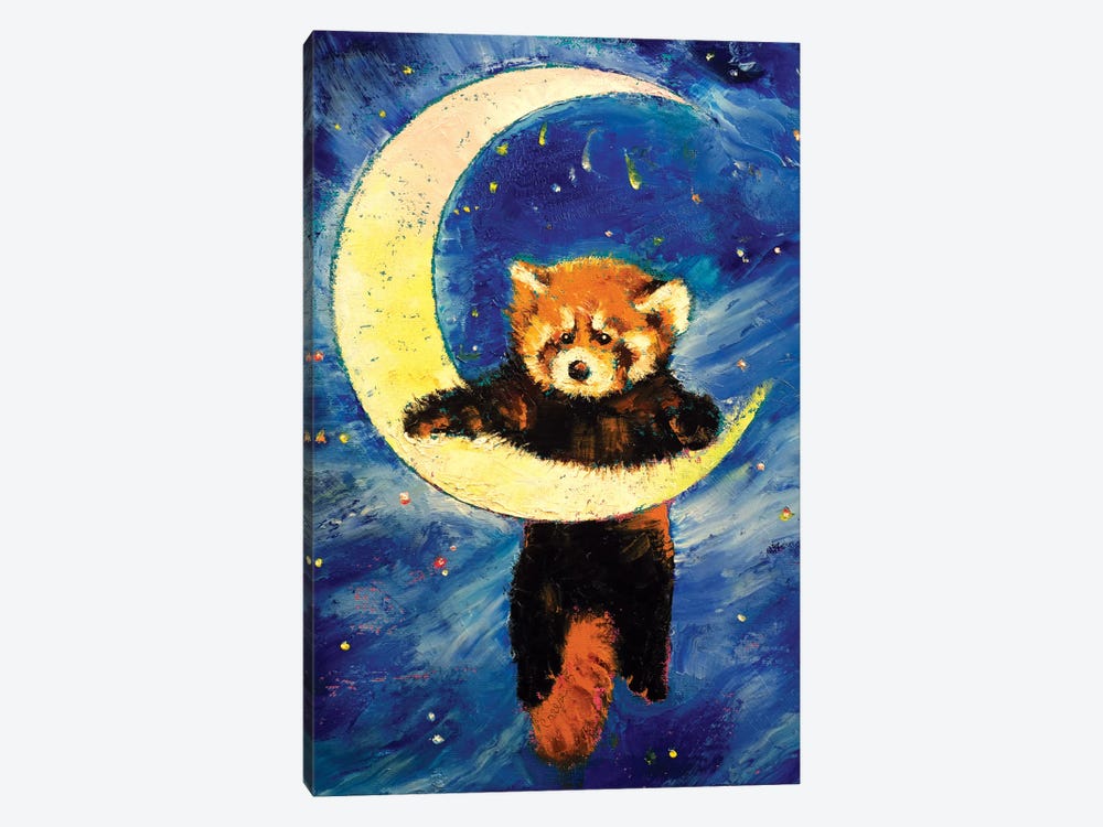 Red Panda Stars by Michael Creese 1-piece Canvas Artwork