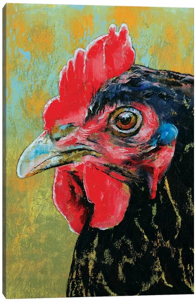 Rooster Canvas Art Print - Michael Creese