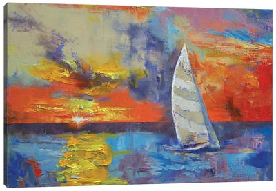 Sailboat Canvas Art Print - Michael Creese