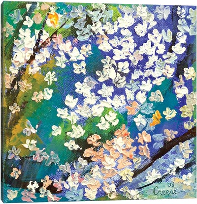 Sakura Oil Painting Canvas Art Print - Tree Close-Up Art