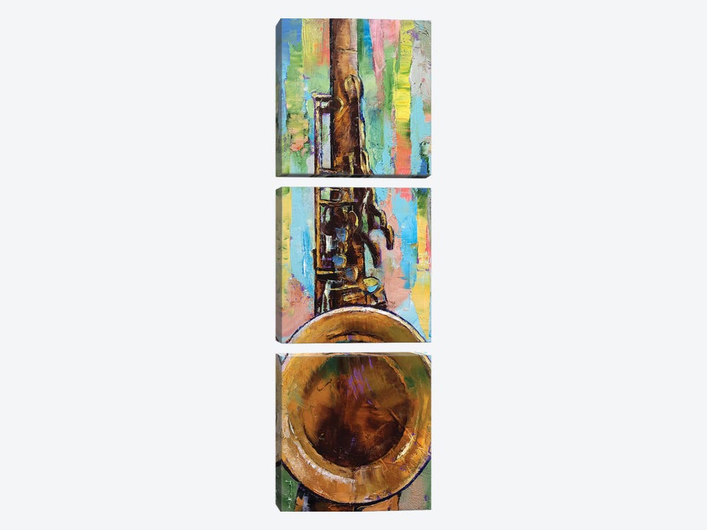 Saxophone by Michael Creese 3-piece Canvas Art Print