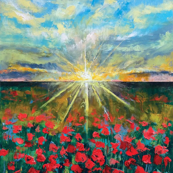 Happiness: Starlight Poppies I by Michael Creese