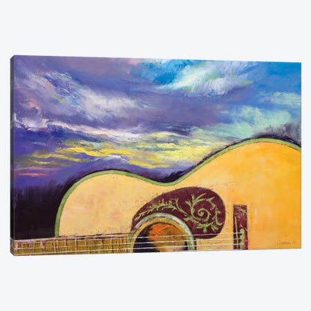 Sunset Guitar Canvas Print #MCR135} by Michael Creese Canvas Artwork