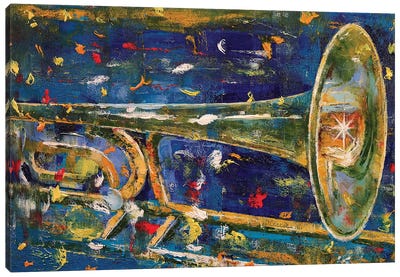 Trombone Canvas Art Print - Michael Creese