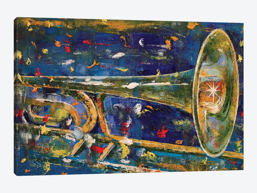 Trombone 1-piece Canvas Wall Art