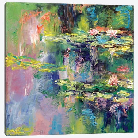 Water Lilies Canvas Print #MCR144} by Michael Creese Canvas Print