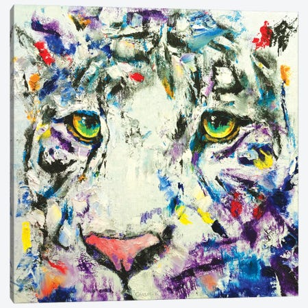 White Tiger Canvas Print #MCR145} by Michael Creese Art Print