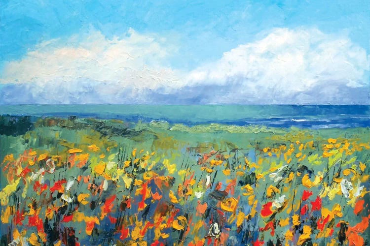 Wildflower Seascape by Michael Creese wall art