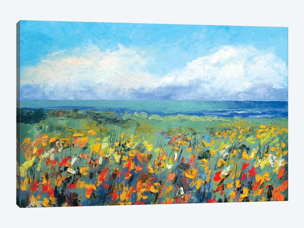 Wildflower Seascape by Michael Creese 1-piece Art Print