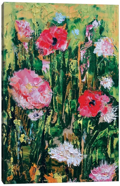 Wildflowers Canvas Art Print - Garden & Floral Landscape Art