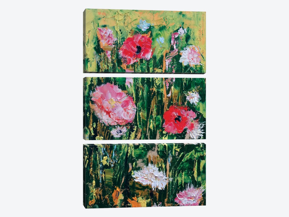 Wildflowers by Michael Creese 3-piece Canvas Wall Art