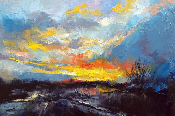 Abstract: Winter Evening by Michael Creese