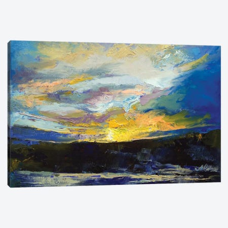 Winter Sunset Canvas Print #MCR153} by Michael Creese Canvas Art Print