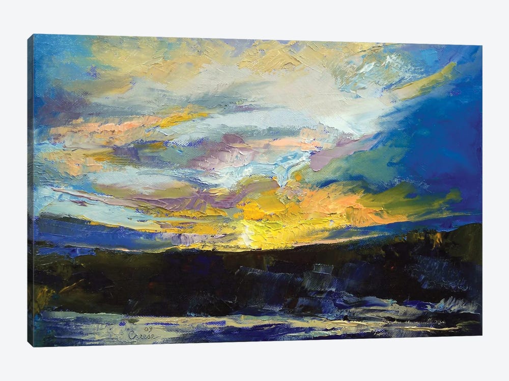 Winter Sunset by Michael Creese 1-piece Canvas Artwork