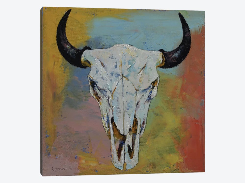 Bison Skull by Michael Creese 1-piece Canvas Artwork