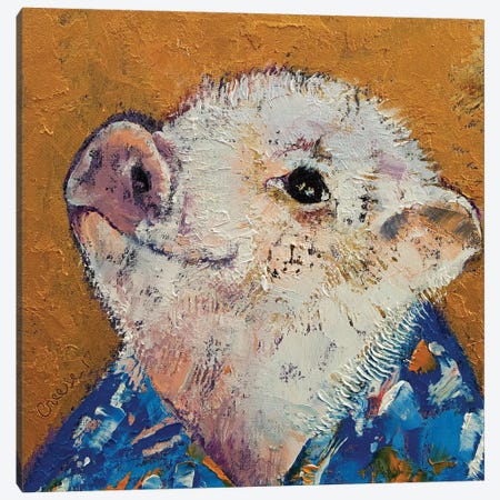 Little Piggy Canvas Print #MCR160} by Michael Creese Canvas Art