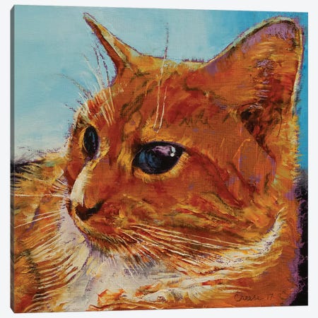 Orange Tabby Cat Canvas Print #MCR161} by Michael Creese Canvas Artwork