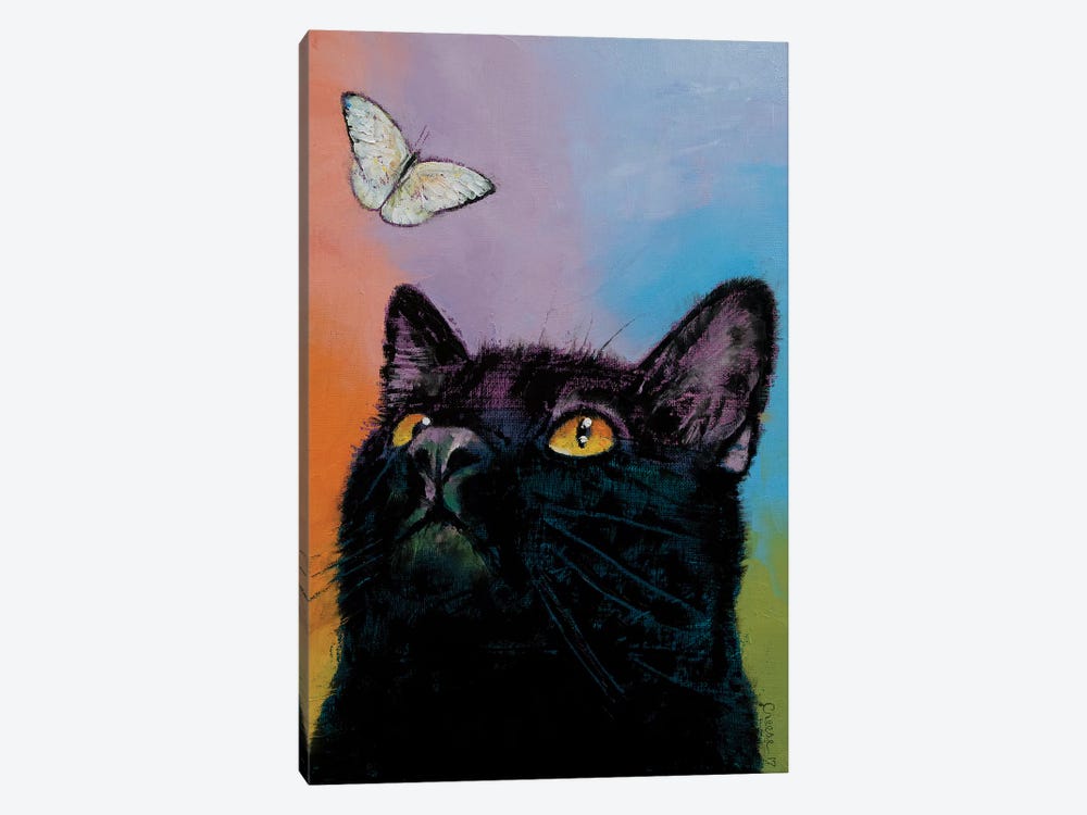 Black Cat Butterfly  by Michael Creese 1-piece Canvas Artwork